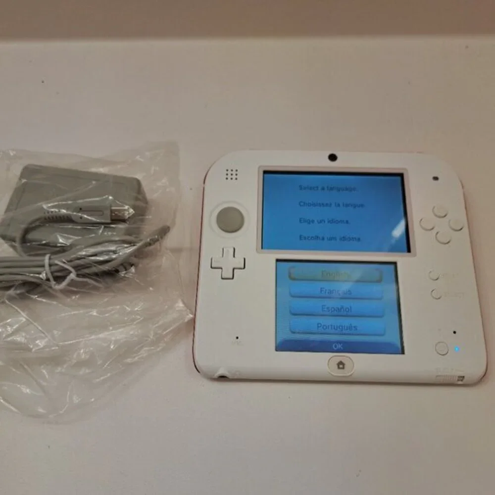 Nintendo 2DS Blue/Black Handheld System with Charger Stylus Case 8GB SD